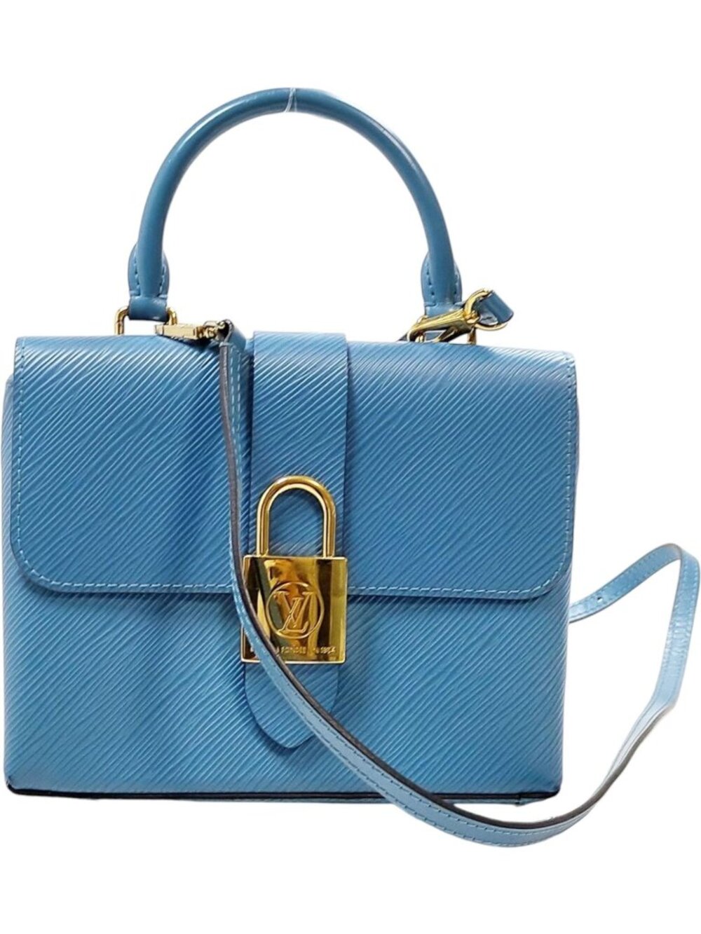 796980CR T6 Louis Vuitton Crossbody Bag Blue Epi Leather